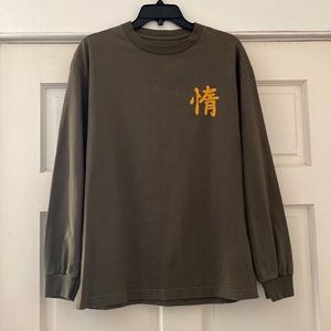 Blue Crown Olive Color Long Sleeve Top Size M